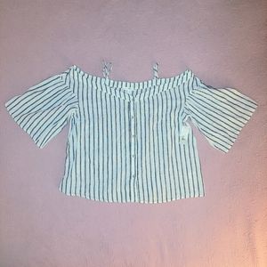 NWT BP linen blend off-shoulder top